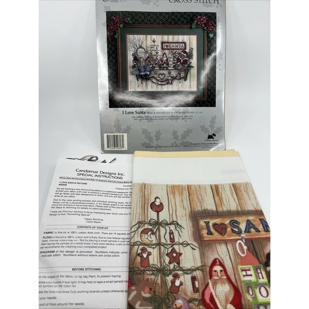 Santa Cross Stitch Pattern Needle Thread Instructions 18